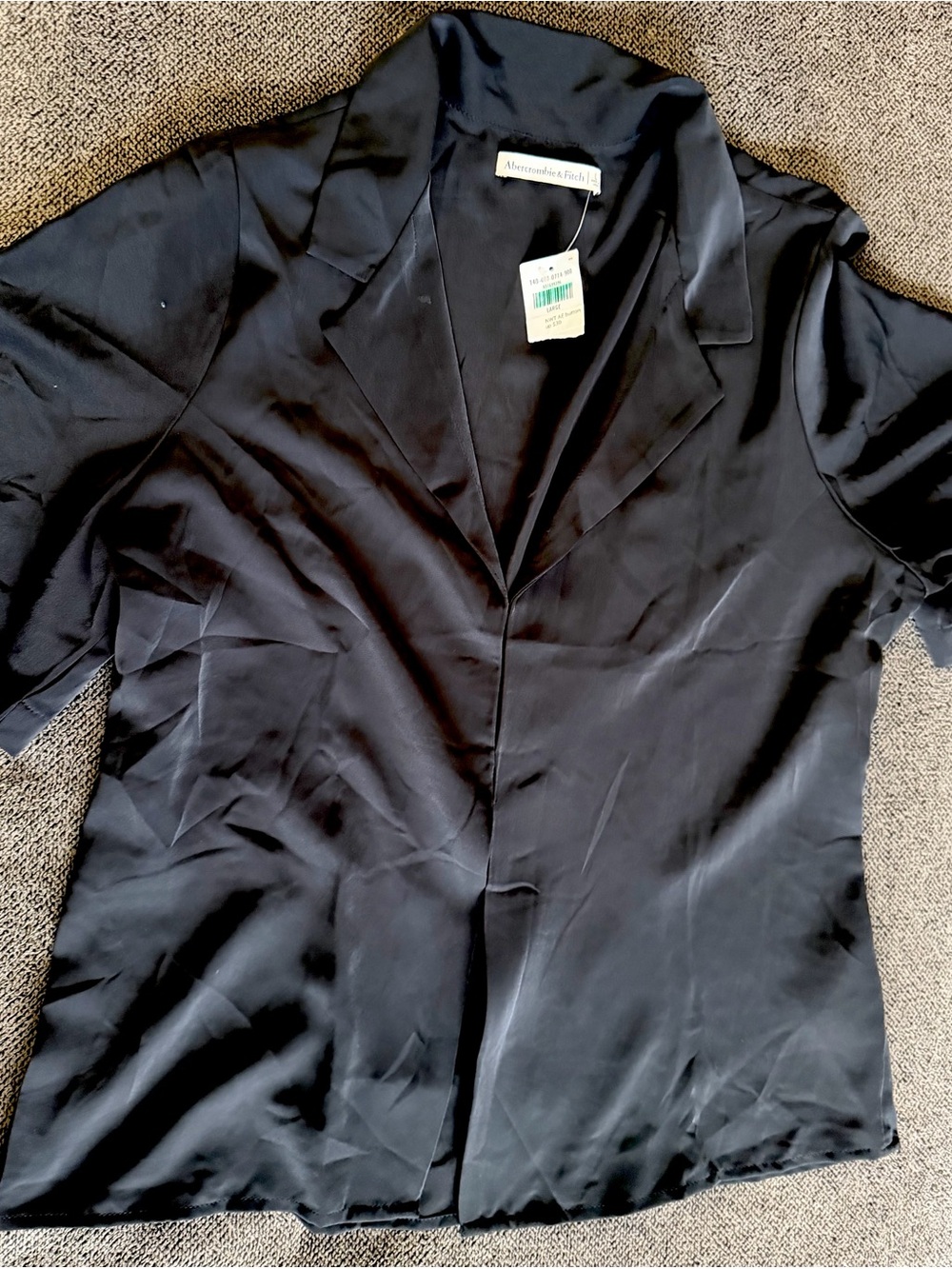 Abercrombie & Fitch Black camp Short-Sleeve Shirt